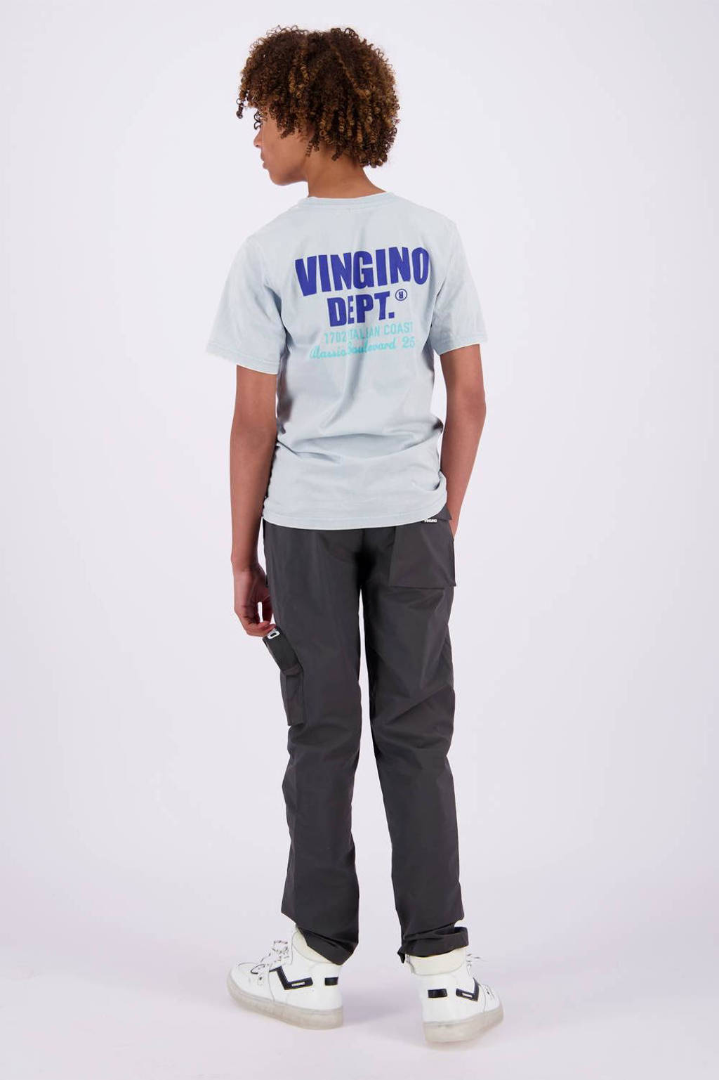 Vingino T-shirt met backprint lichtblauw