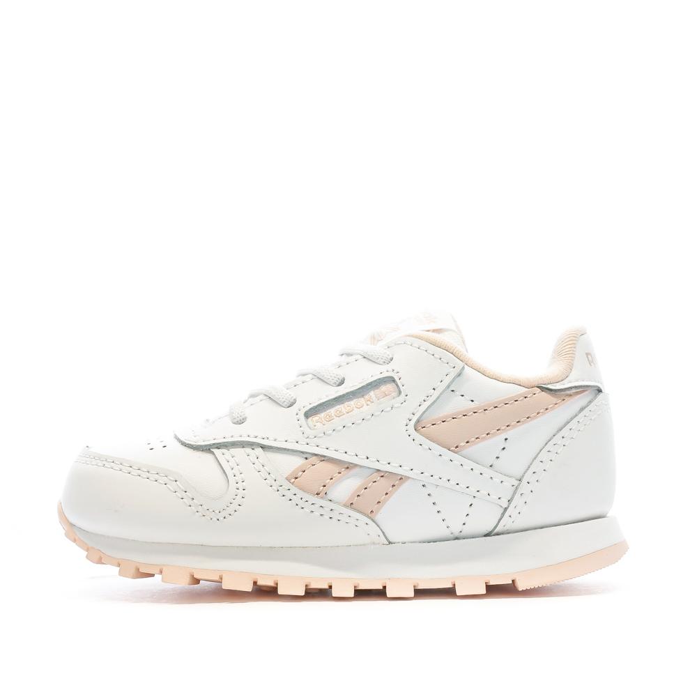 Reebok Baskets Blanches/Rose Fille Reebok Classic Leather 100069854