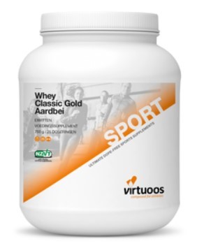 Virtuoos Whey Classic Gold Aardbei 750G