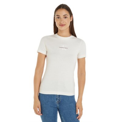 Tee-shirt à manches courtes femme Monologo Slim Fit CALVIN KLEIN