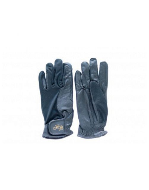 Hb Ruitersport Lederen Handschoenen Zwart - Ruiteraccessoires