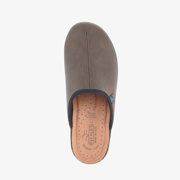 Fly Flot leren heren pantoffels bruin