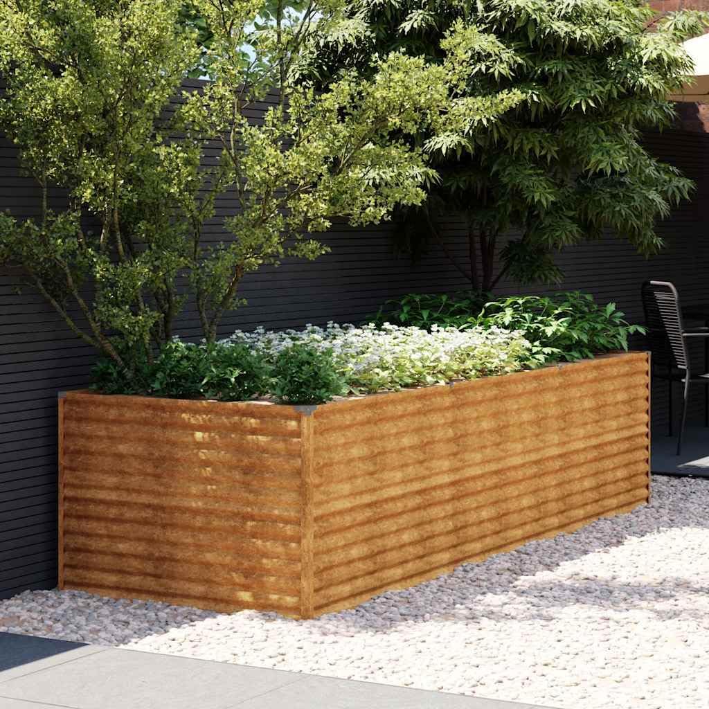 Hochbeet 290x100x69 cm Cortenstahl Rostoptik Großes Raised Garden Bed für Garten Terrasse Balkon Robuste Blumenkübel und Pflanzkasten Modernes Design ohne Pflege
