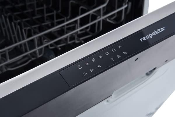 Respekta Geschirrspüler 60 cm weiß / Spülmaschine mit flexiblen Besteckkorb / Vollintegriert / 6 Programme / Startzeitvorwahl / 12 Maßgedecke / GSP60V/ leise 49 dB