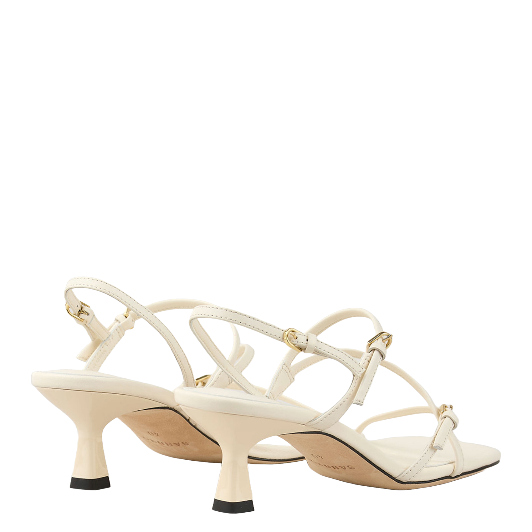 Sandales à talons en cuir | Blanc