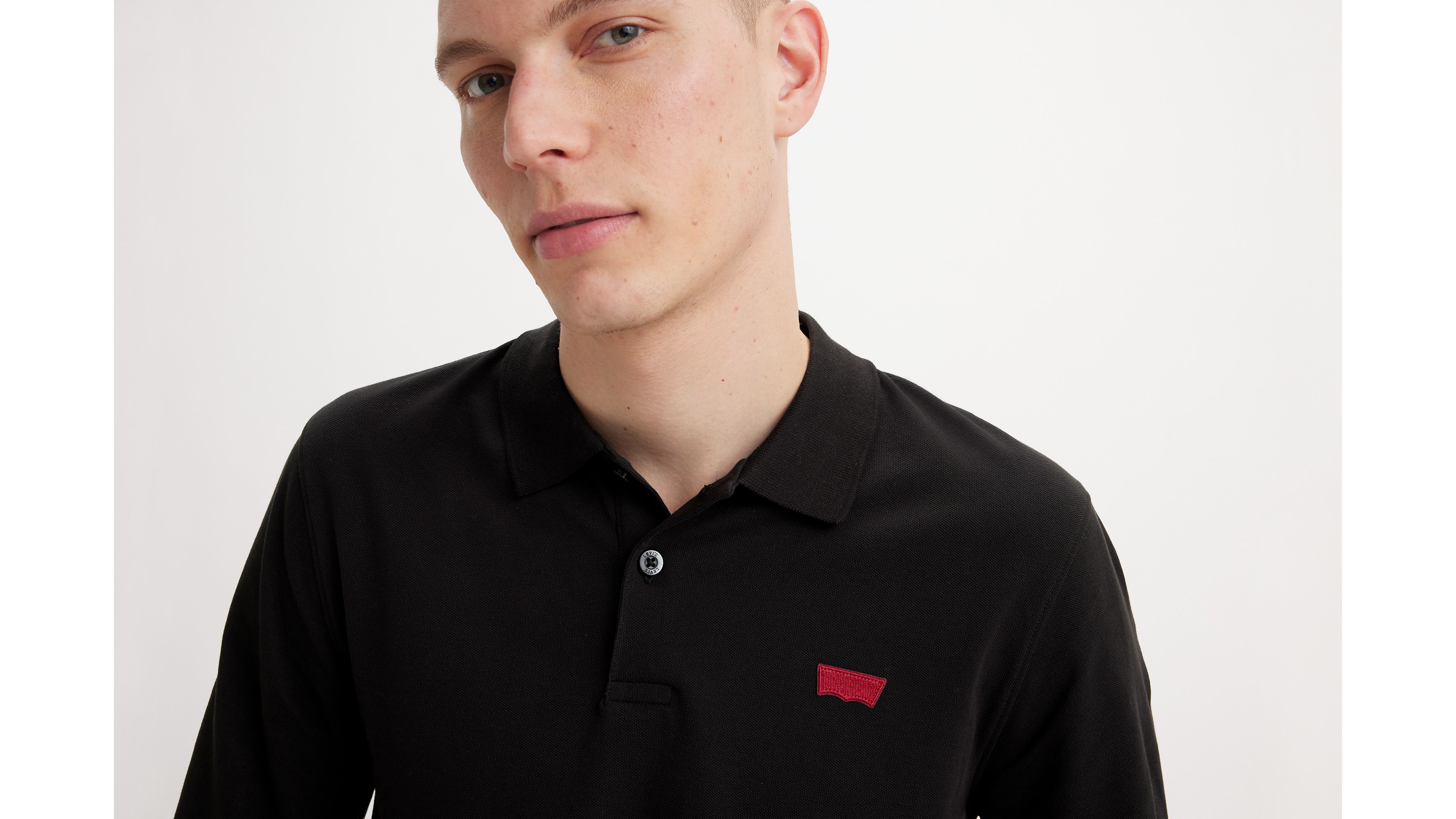 Polo manche longue Slim Housemark - Meteorite - Noir
