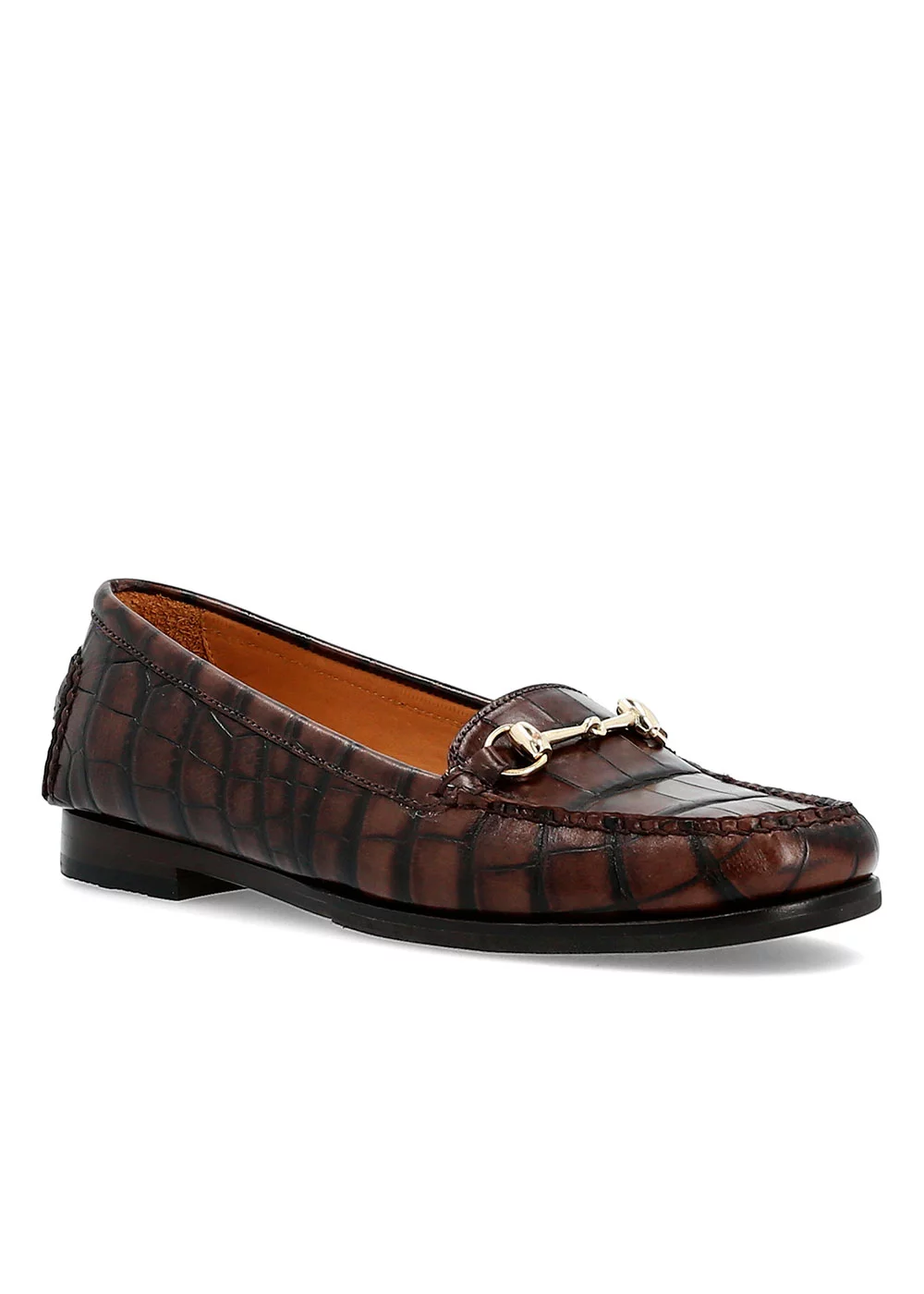 MOCASSIN B. CROCO DARK BROWN