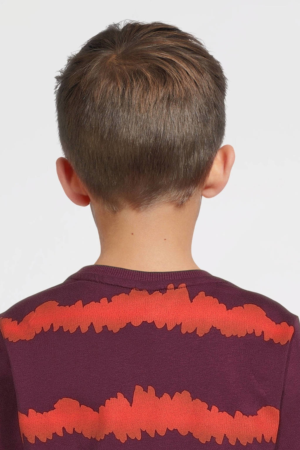 B.Nosy longsleeve Tommy met printopdruk paars/oranje