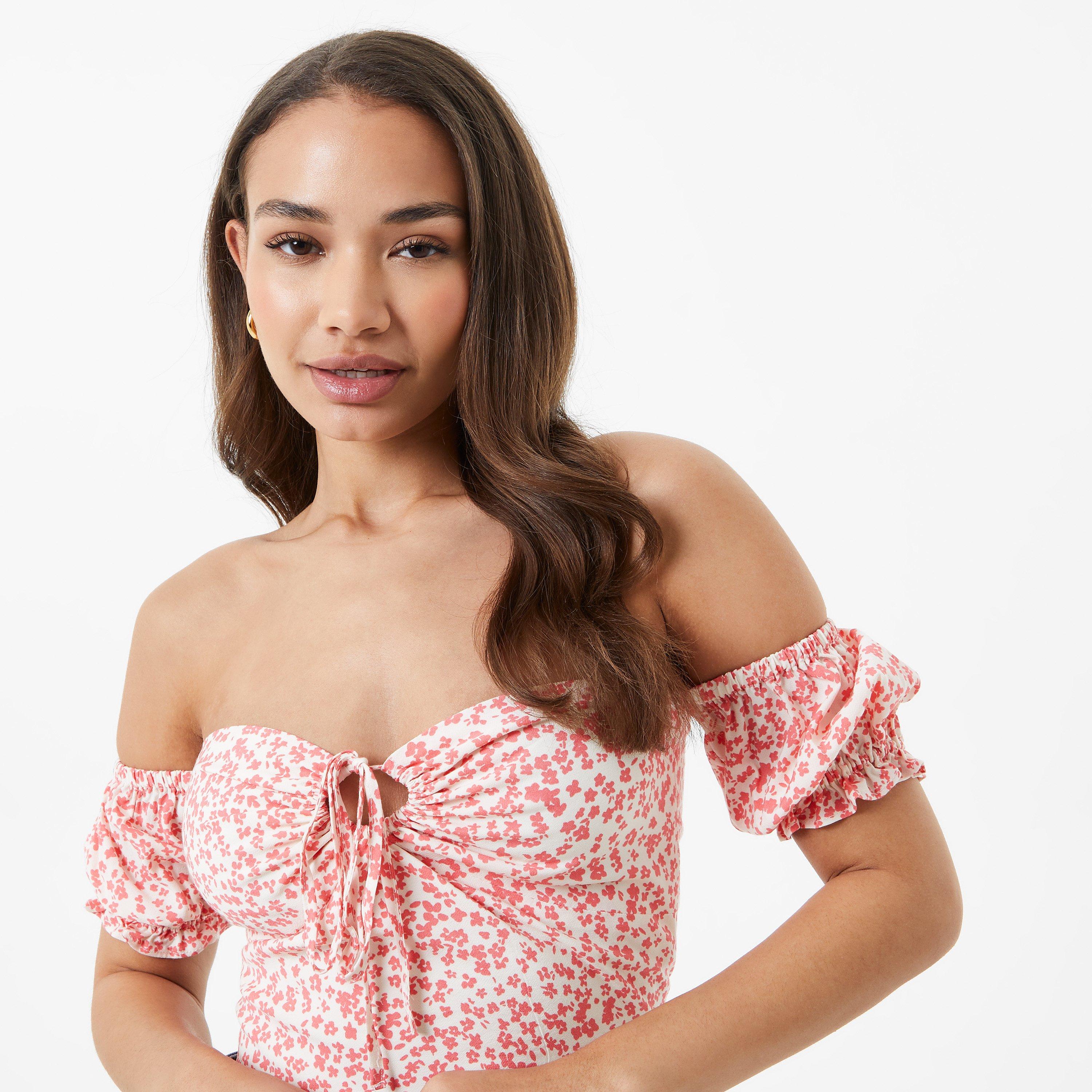Jack Wills JW Off Shoulder Crop Top