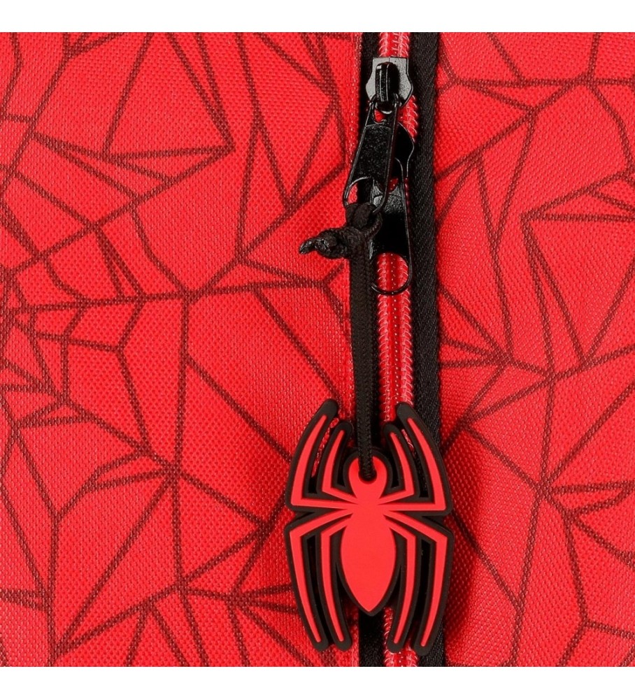 Estojo protetor para lápis do Homem-Aranha da Disney com três compartimentos, vermelho - 22x12x5cm -