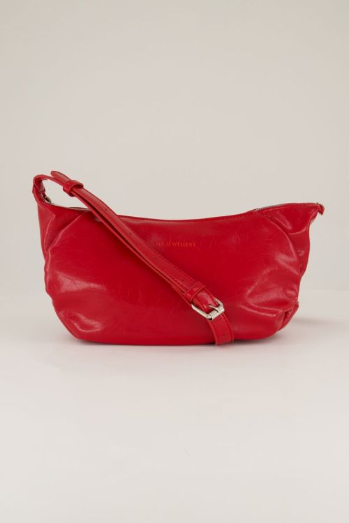 Rode crossbody tas met lak