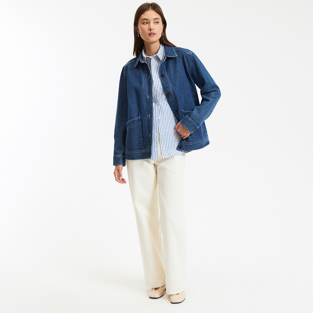 COLEÇÕES LA REDOUTE<br>Jas oversized com botões, Assinatura LEONY