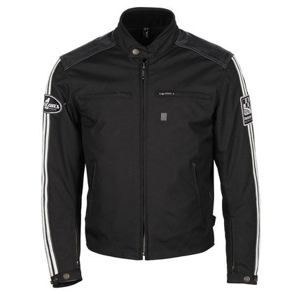 Blouson Helstons ACE TISSU-CUIR - Noir