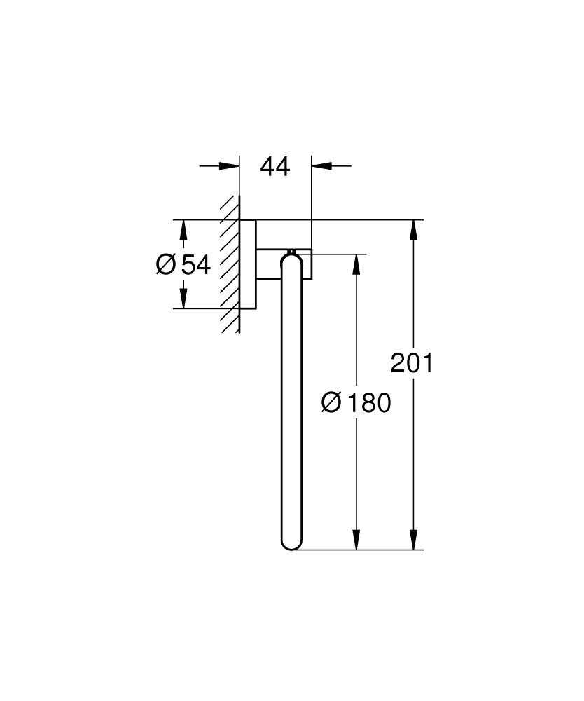 Grohe Essentials handdoekring cool sunrise