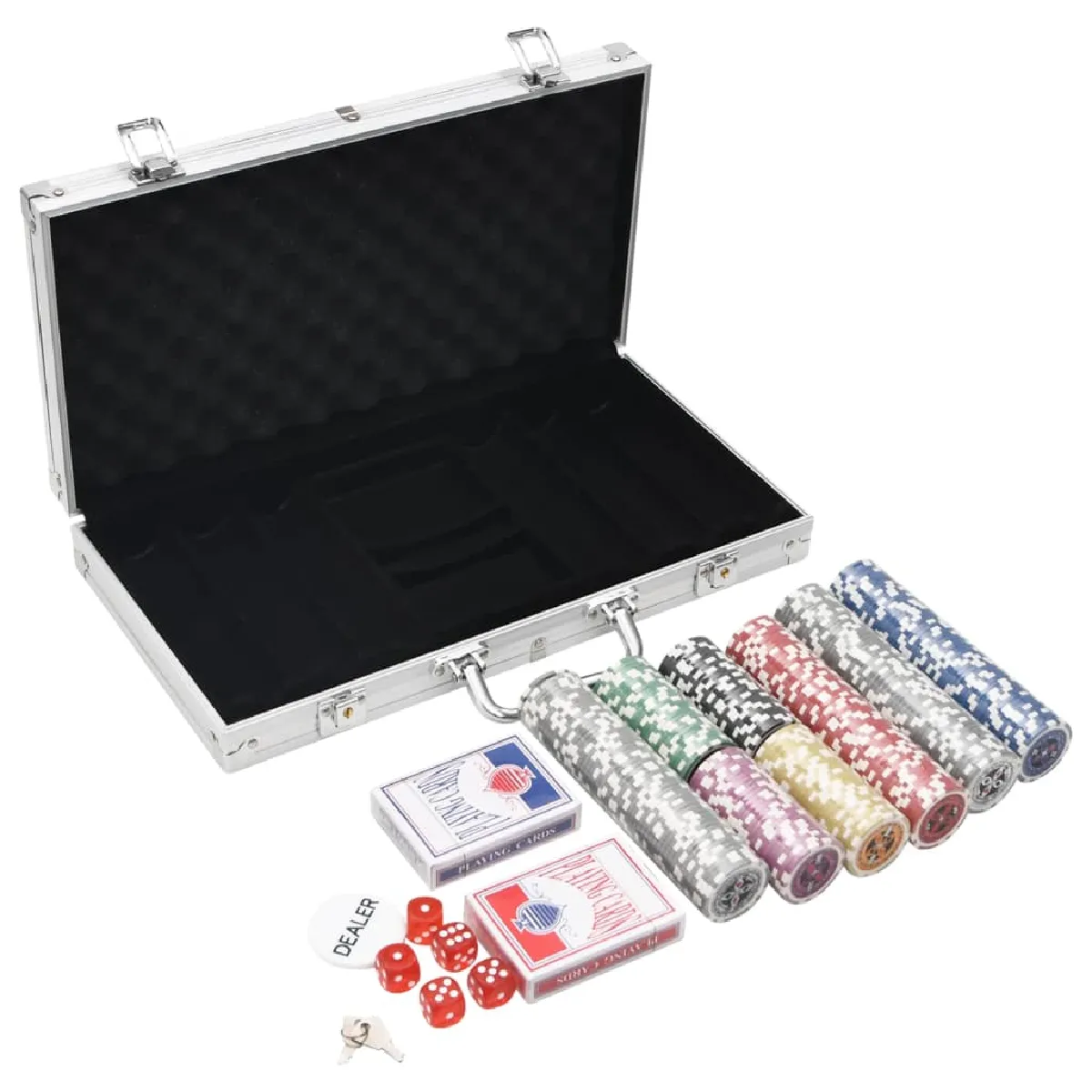 vidaXL Jeu de Jetons de Poker 300 pcs