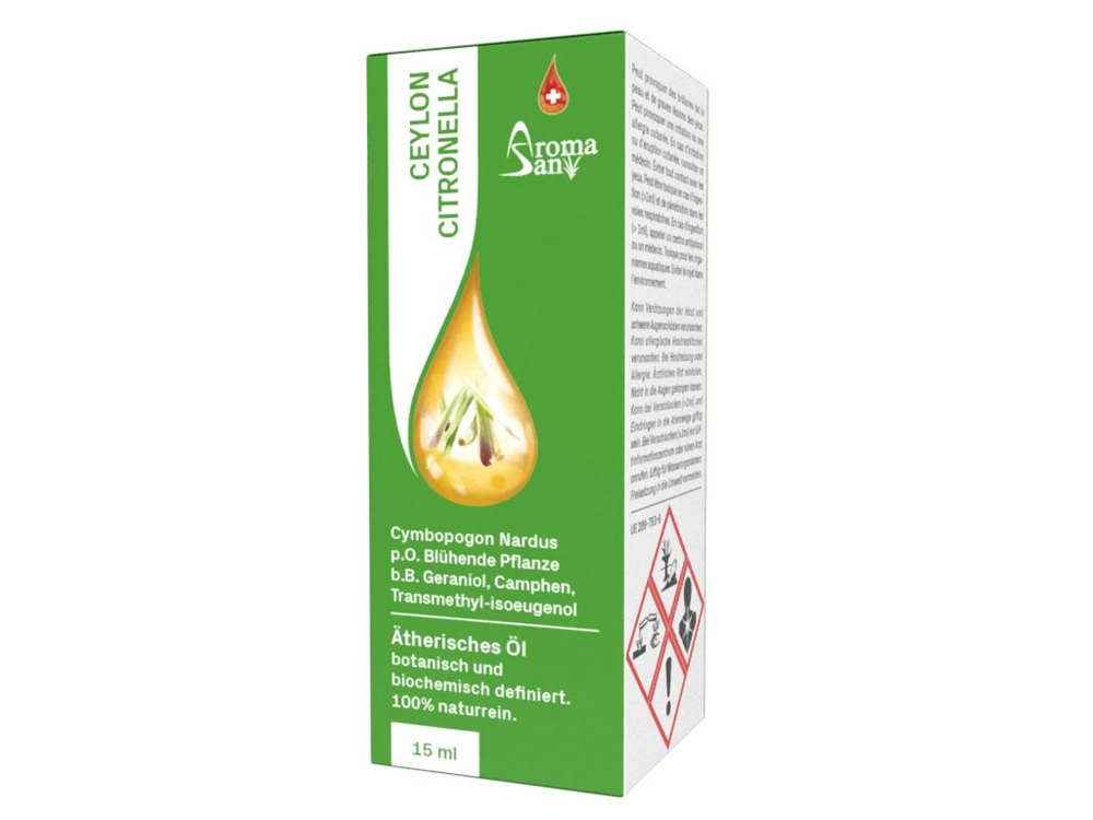Aromasan Citronella Ceylan Äth/Öl in Schachtel Bio 15 ml