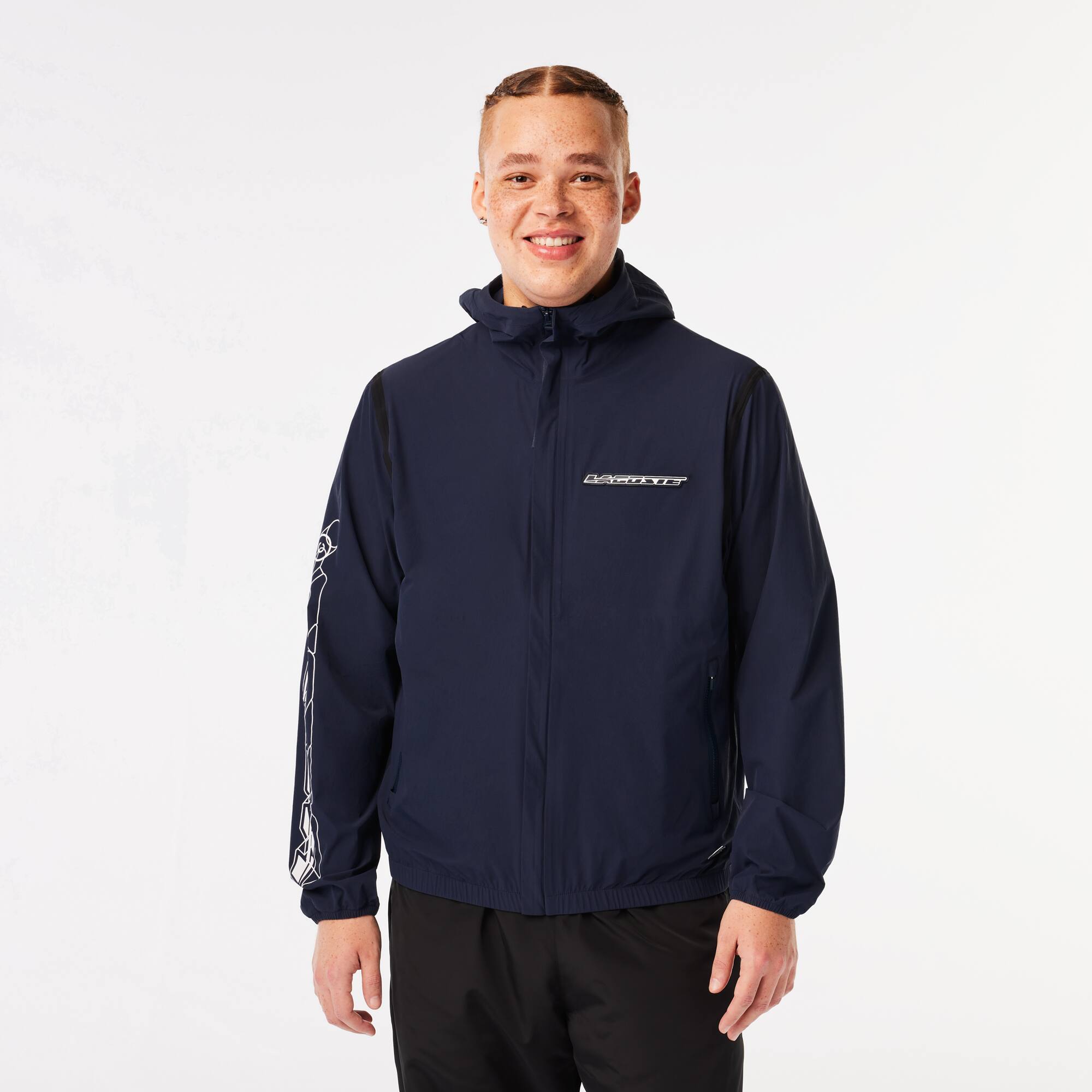 Herren LACOSTE Trainingsjacke aus recyceltem Polyamid Trainingsjacken - Blau - Lacoste - Herren