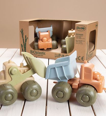 Dantoy BIO Plastic Bulldozer & LKW - 17 cm - Pastel