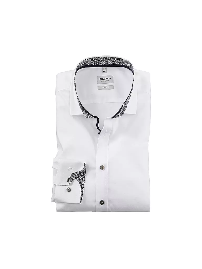 OLYMP LEVEL FIVE Hemd Body Fit  weiss