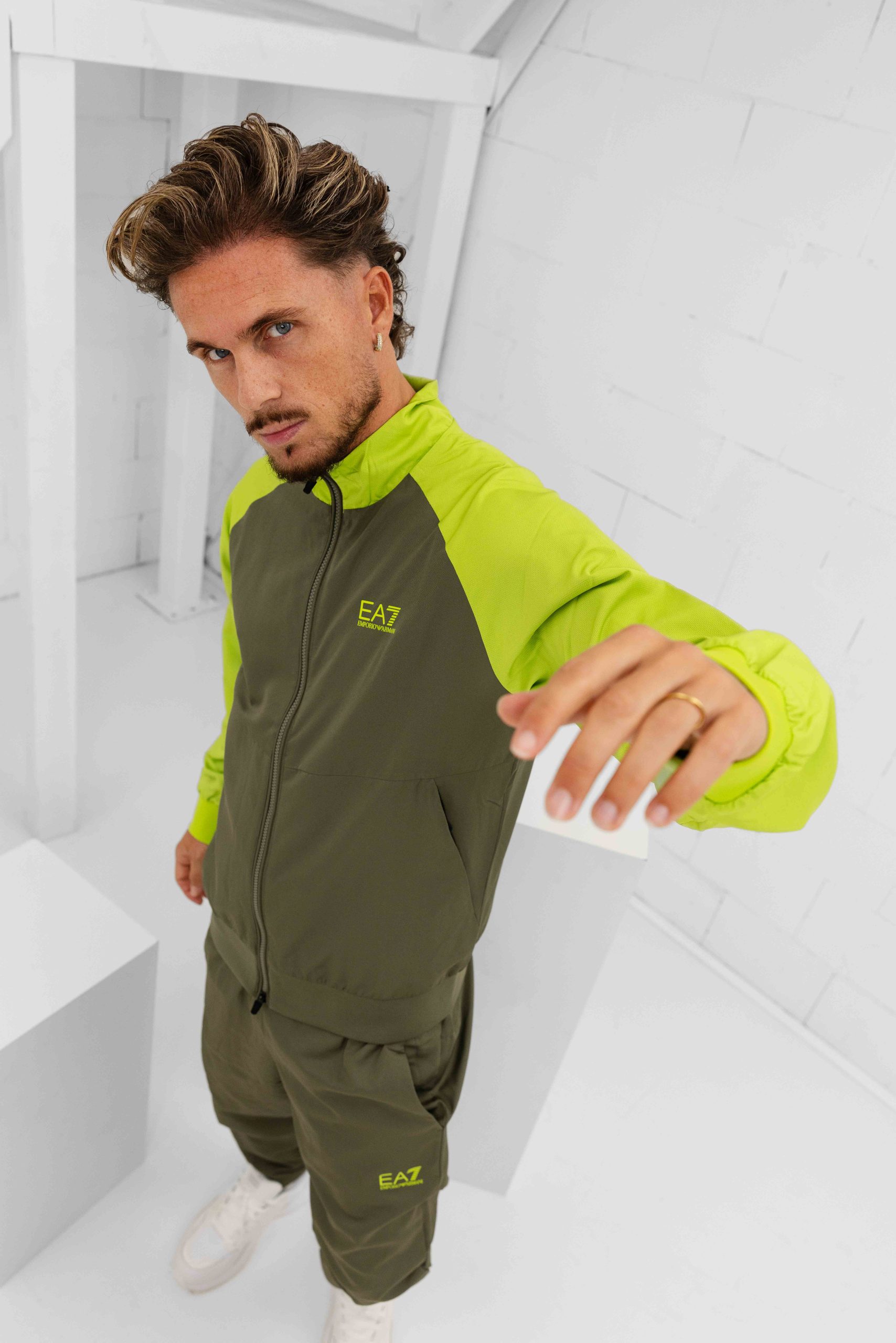 EA7 Emporio Armani 7M000642 Trainingspak Heren Groen/Geel