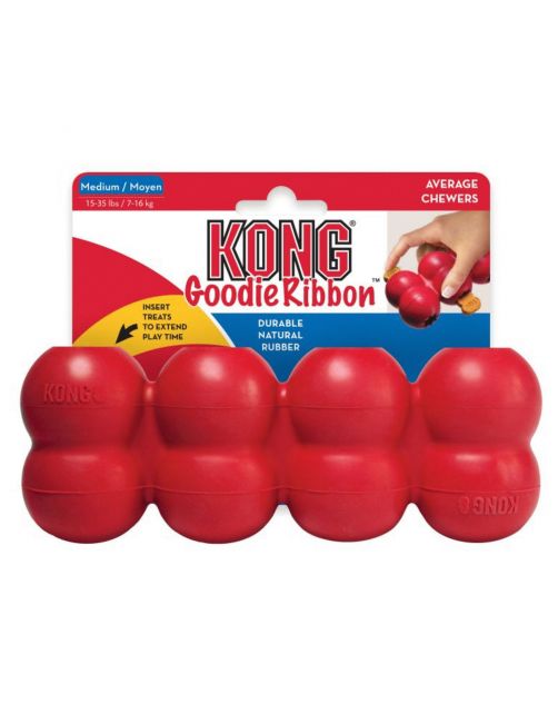 Kong Goodie Ribbon Rood - Hondenspeelgoed