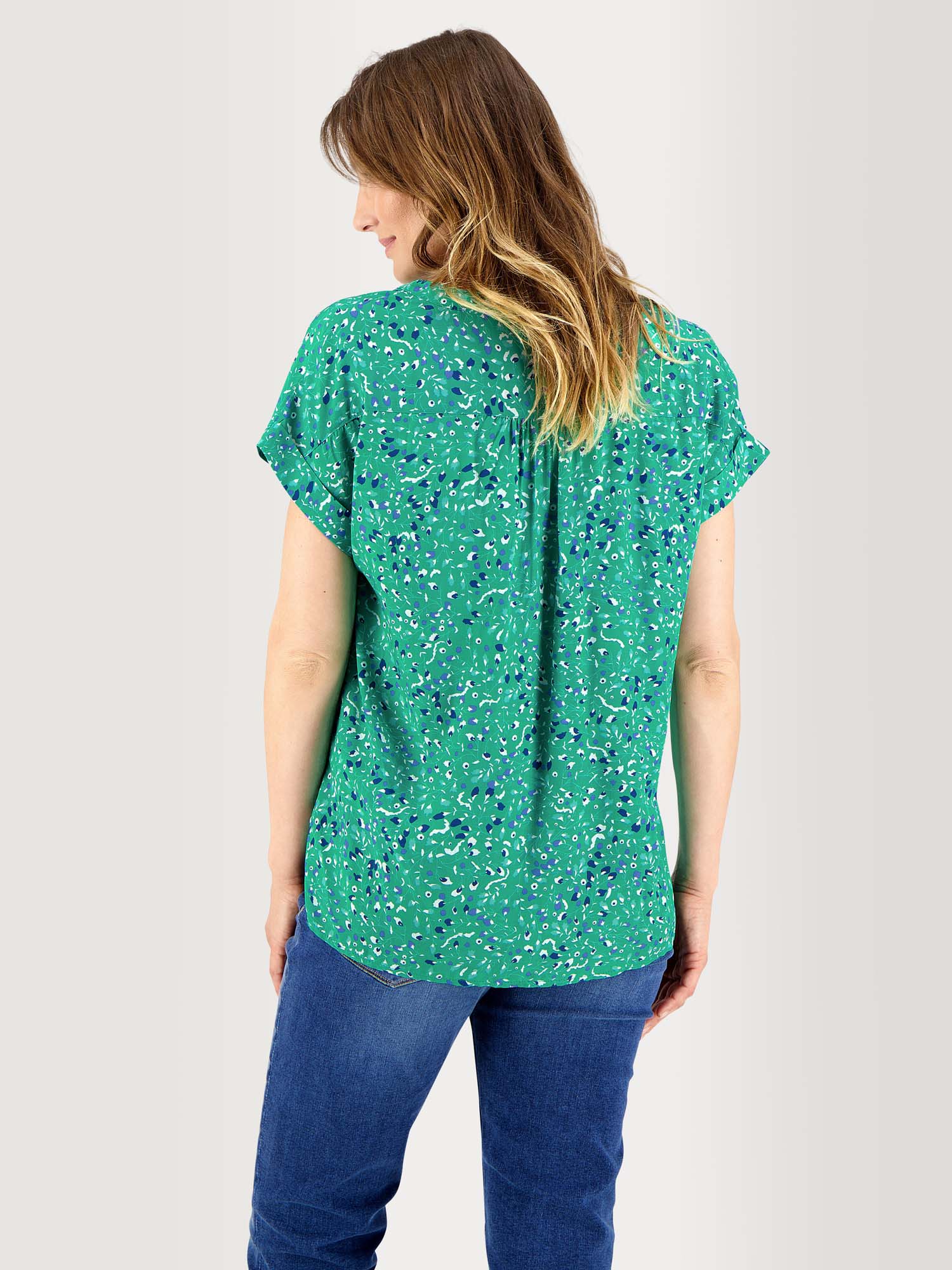 Blouse Femme Fluide & Légère Motif Vert