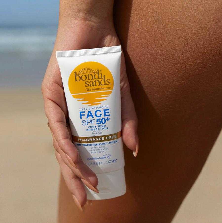 Bondi Sands Fragrance Free Face Sunscreen Lotion SPF50 75ml