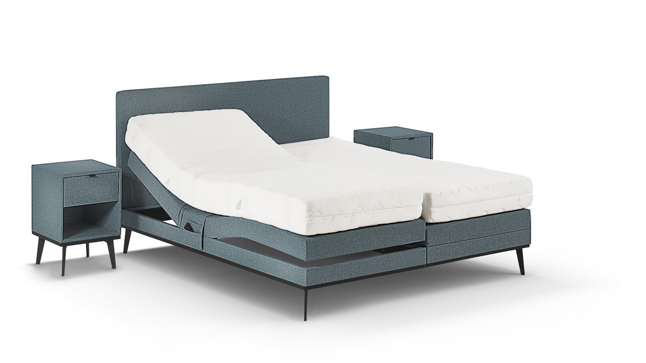 Elektrische boxspring Viggo met Silver Pocket Deluxe Foam matras oakland antraciet