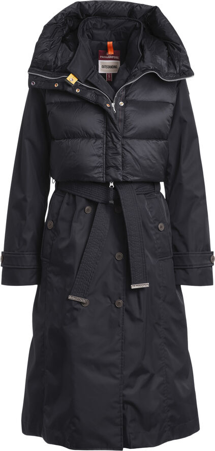 PARAJUMPERS DAWN rain proof trench coat with detachable down vest Pencil
