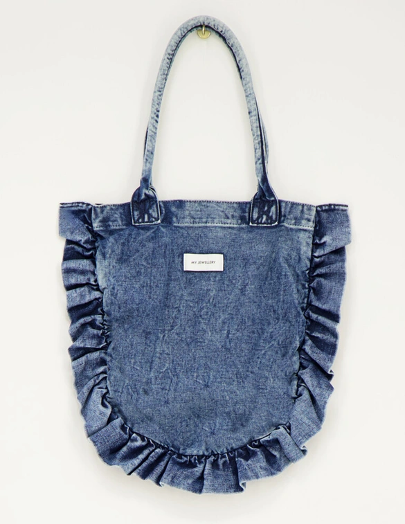 My Jewellery Denim shopper met ruffles MJ12446