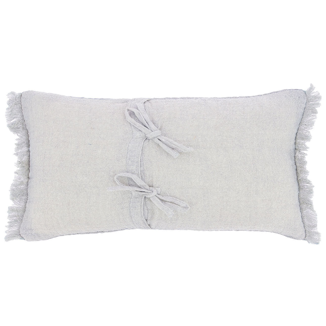 En Fil d'Indienne Housse de coussin Étamine blanche - 45x100 cm