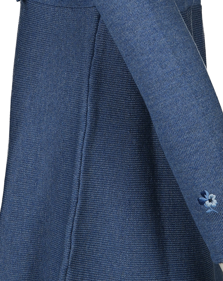 Woll-Langarmkleid BABY GRAND MAMAN in blau