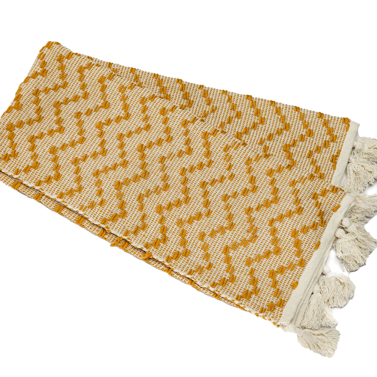 Plaid katoenmix wave ochre
