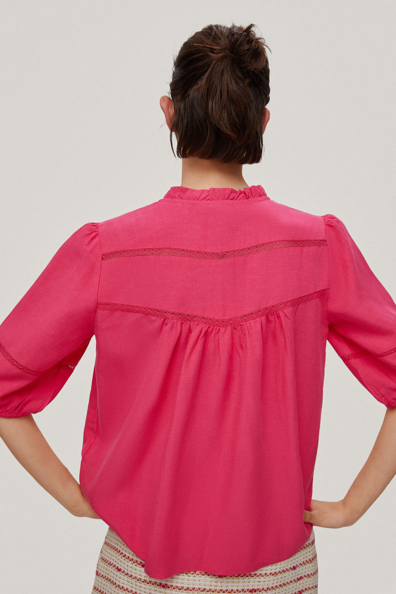 Blusa com laço - Rosa