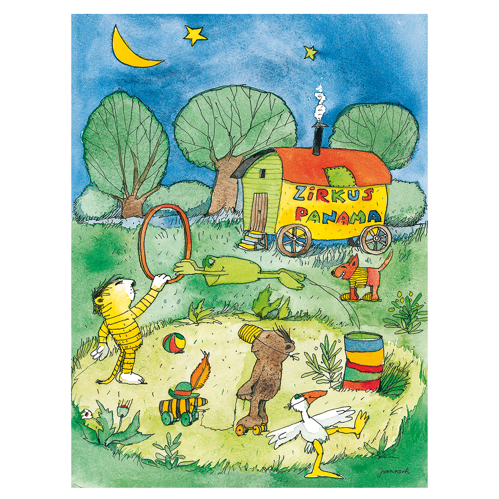 Keilrahmenbild ZIRKUS PANAMA - bunt - 46x61 cm