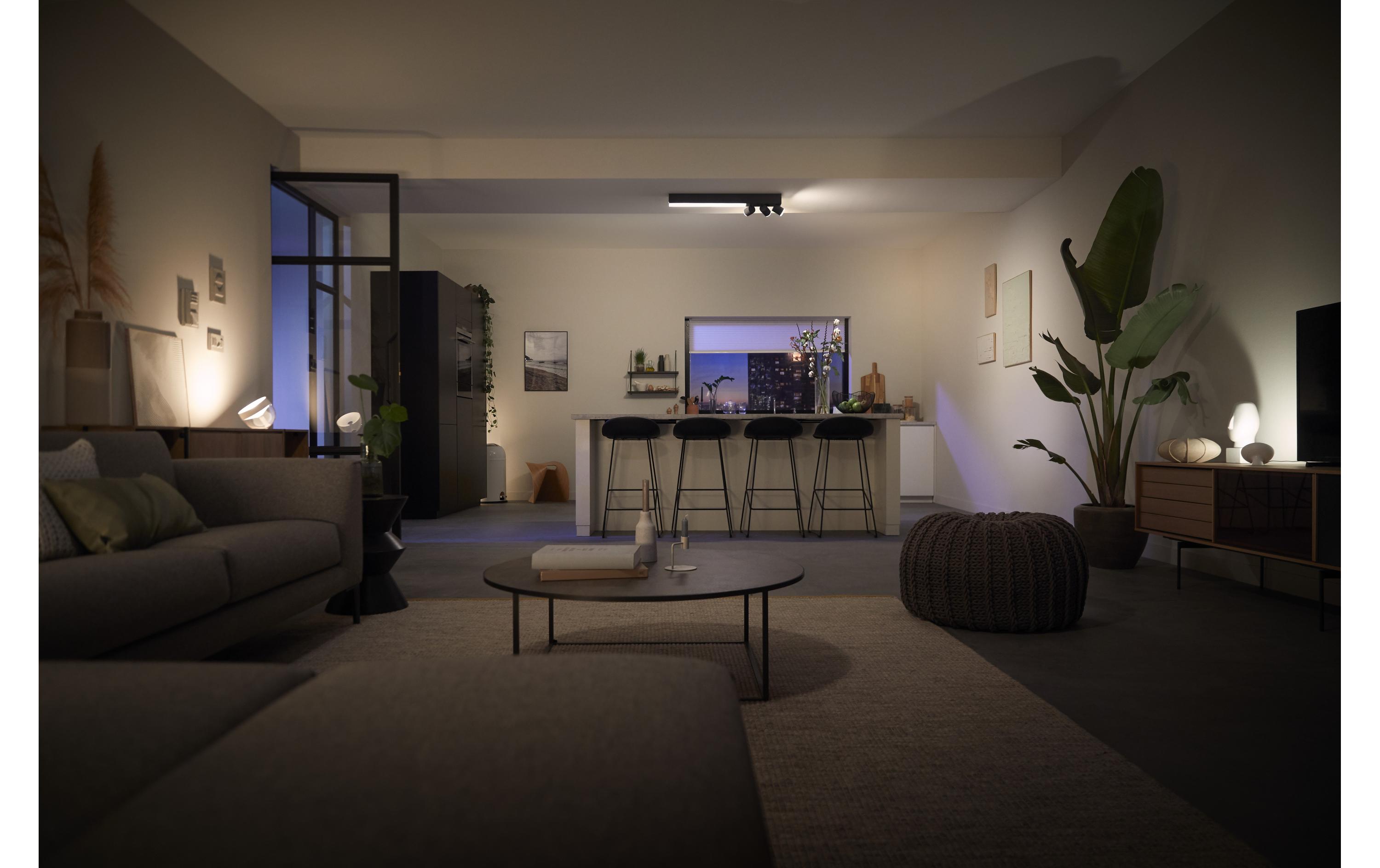 White & Color Ambiance Centris 3-Deckenspot Schwarz<br>Smarte Beleuchtung für jeden Raum