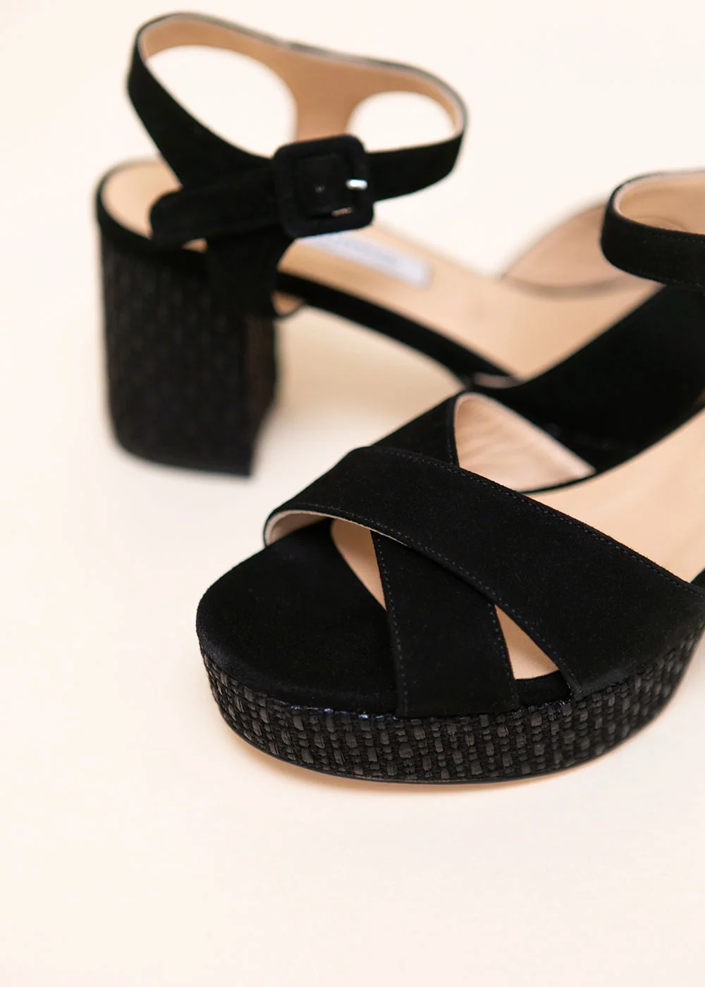 SANDALE LAGARDE VELOURS NOIR
