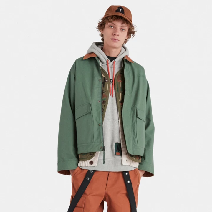 Jaqueta Timberland x Nina Chanel Abney 3 em 1 na cor verde