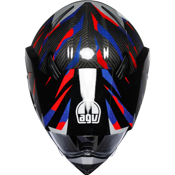 AGV - Casque AX9 Steppa Carbone / Rouge / Bleu