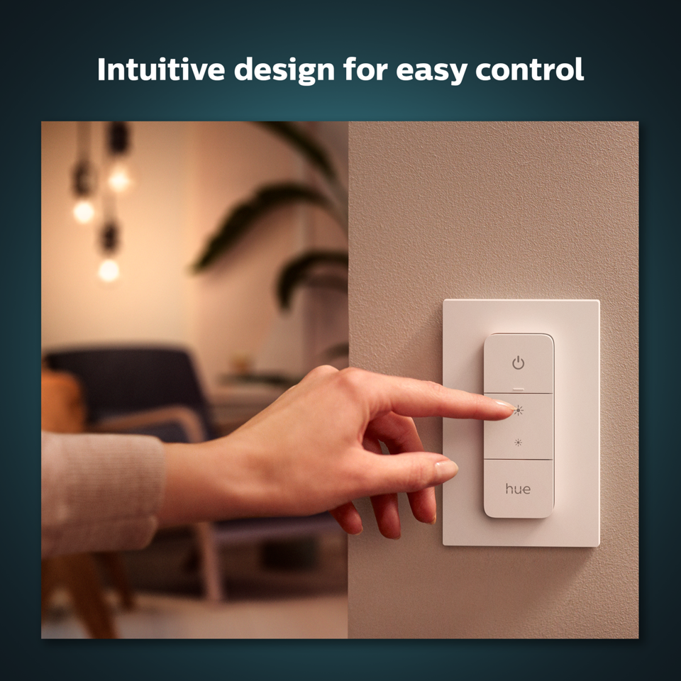 Philips Hue - E27 Filament G125 -White Ambiance & Dimmer Switch - Bundle