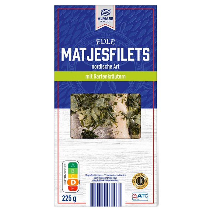 ALMARE SEAFOOD Matjesfilets Edel 225 g, Gartenkräuter