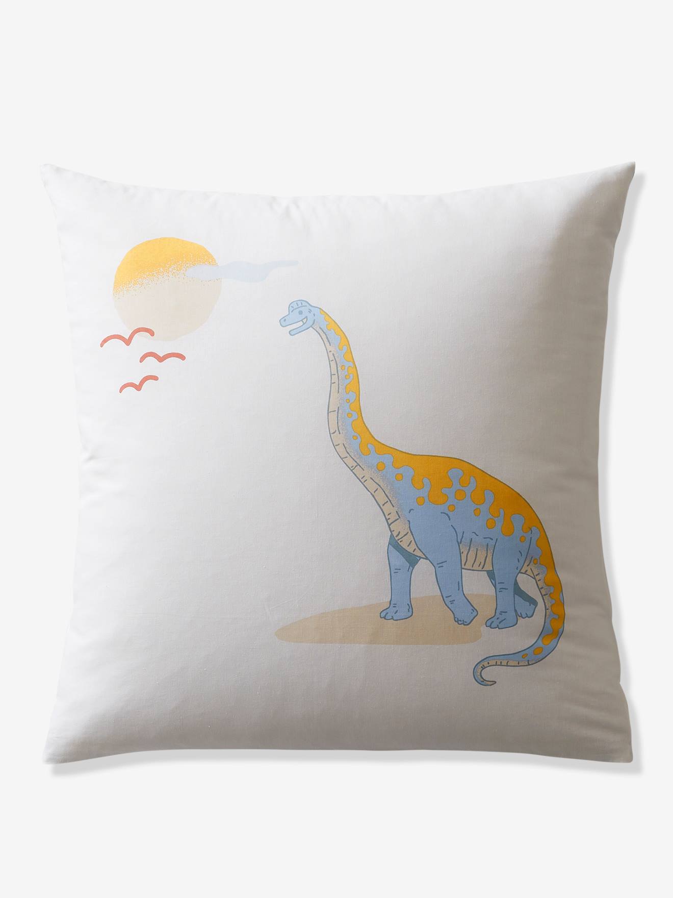 Conjunto de cama infantil JURASSIC CAMP, branco com estampa.