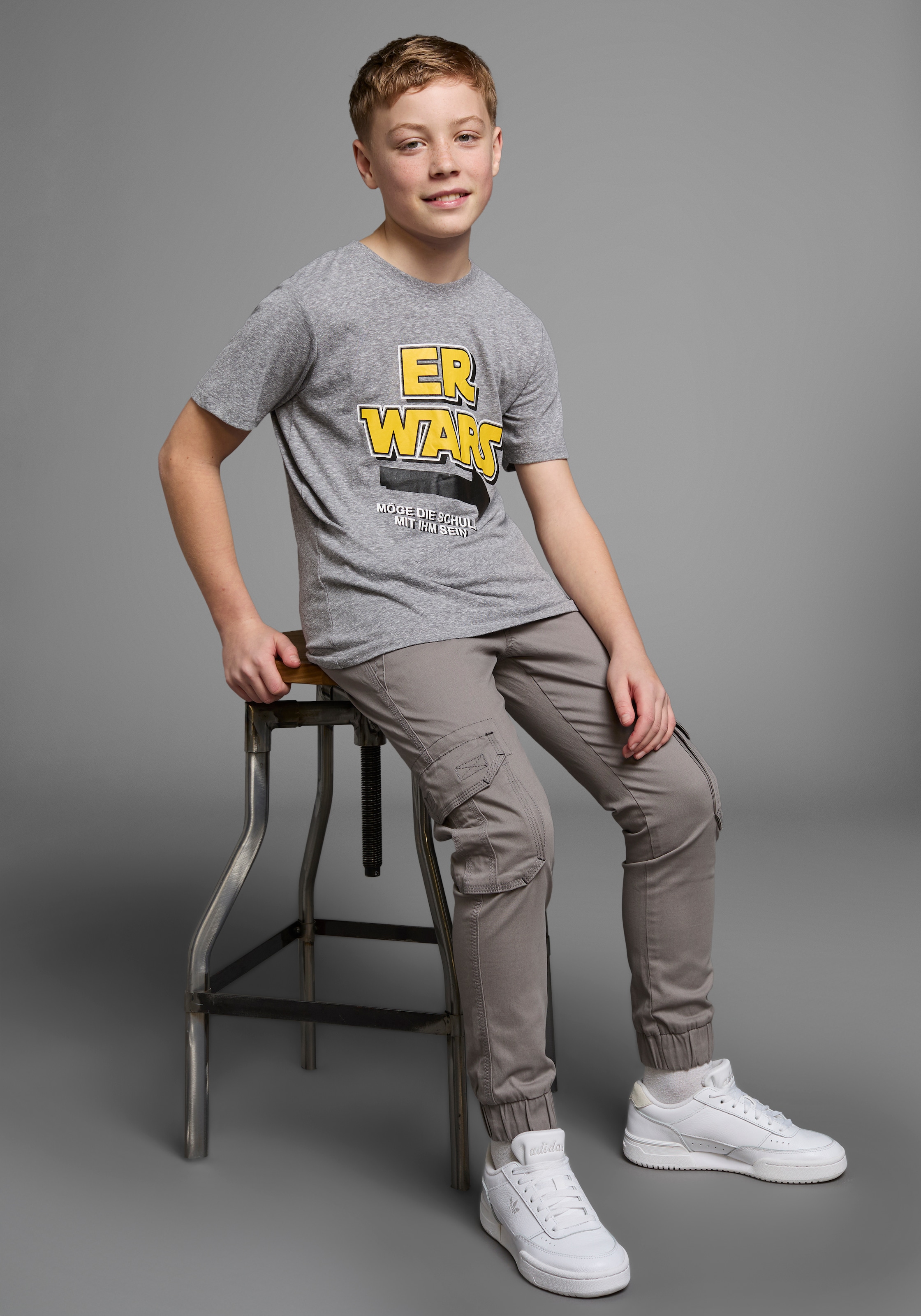 KIDSWORLD T-Shirt »ER WARS« Langarm,  Basic-Passform,  trendiger Print,  Rundhalsausschnitt