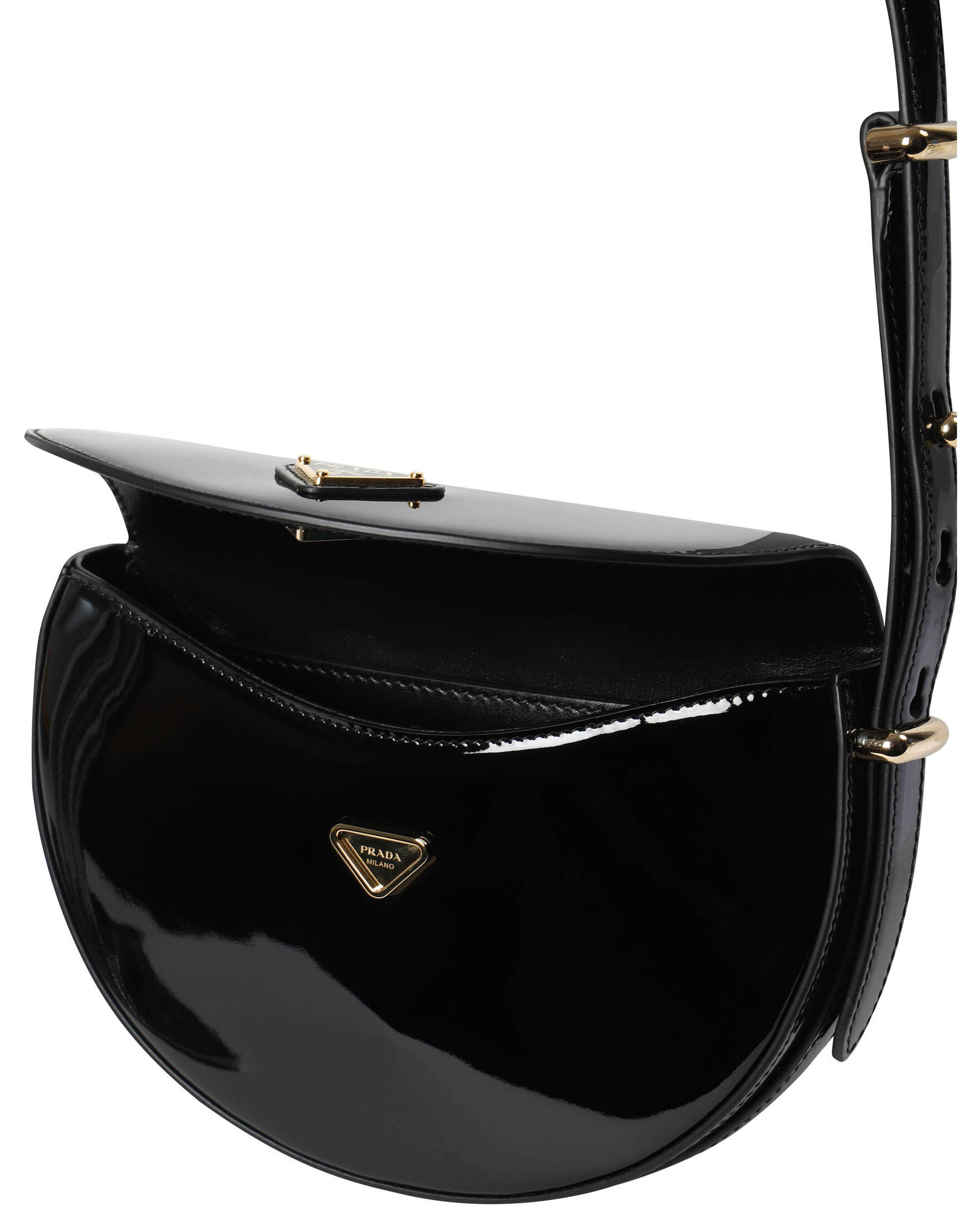 Prada| Damen Umhängetasche CROSSBODY BAG aus Lackleder