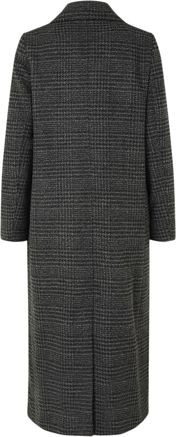 Modström JuniperMD Wool check coat Dark gray check
