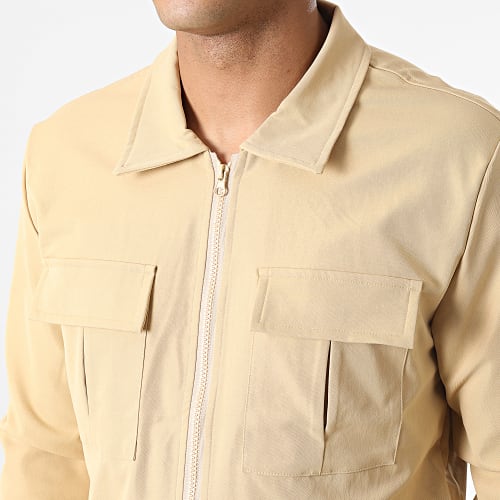 Ensemble Veste Zippée Et Pantalon Cargo AB327 Camel