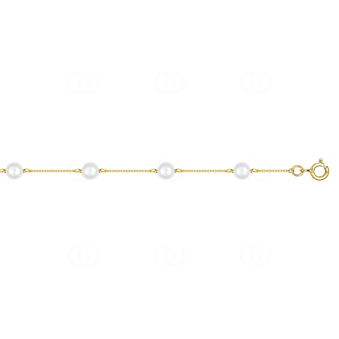 Armband 375/9 K Gelbgold mit Süsswasserzuchtperlen 5.5mm