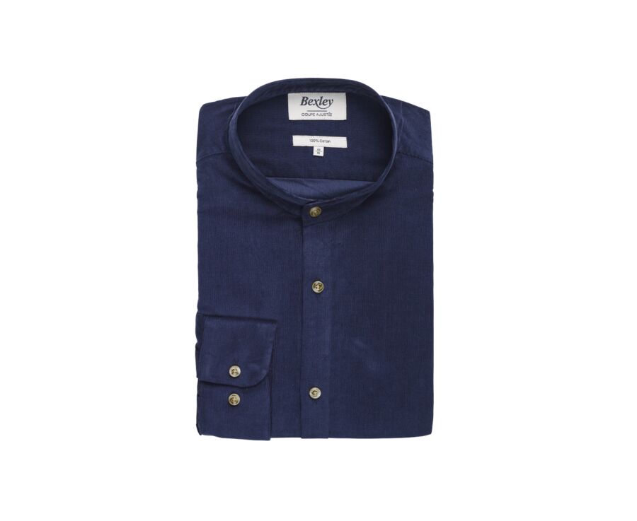 Chemise velours homme Navy - ULBÉRIC