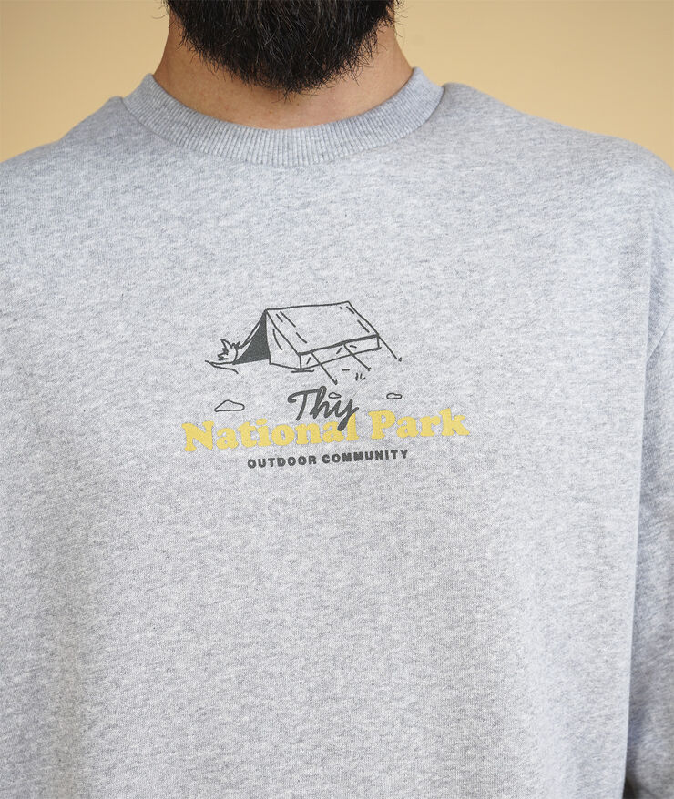 ELSK NATIONAL PARK MEN'S CREWNECK 007 grey melange