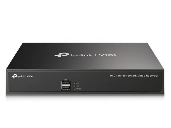 TP-Link VIGI NVR2016H, 16 kanaler, 3840 x 2160 pixel, 16 kanaler, 720p, 1080p, HDMI Output Resolution: 1 Channel, Resolution: 1280x720/60Hz, 1280x1024/60Hz, 1440x900/60Hz,..., G.711 A-law, G.711 µ-law, G.726